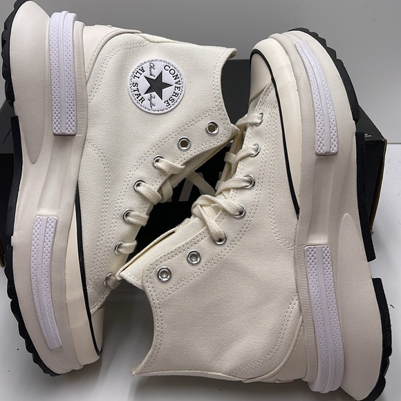 Converse WMNS RUN STAR LEGACY CX HI EGRET/BLACK/WHITE A00868C Platforms Sneakers - Picture 11 of 16